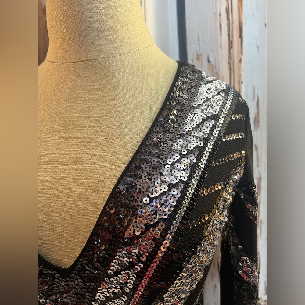 Homecoming Express Black and Silver Sequin Garment - Picture 2 of 6